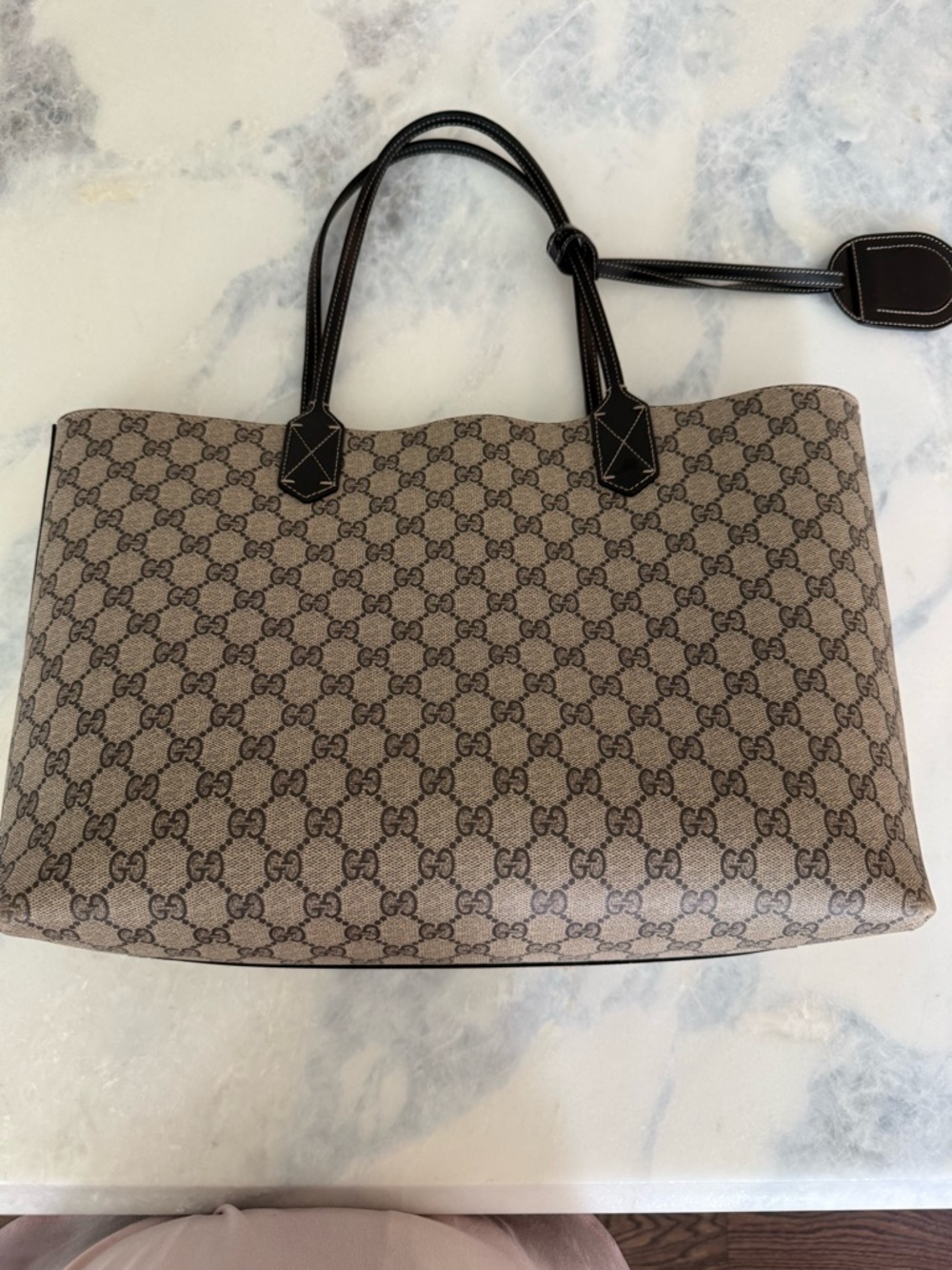 Gucci Reversible Tote with GG Coated Canvas/Black - Picture 12 of 13